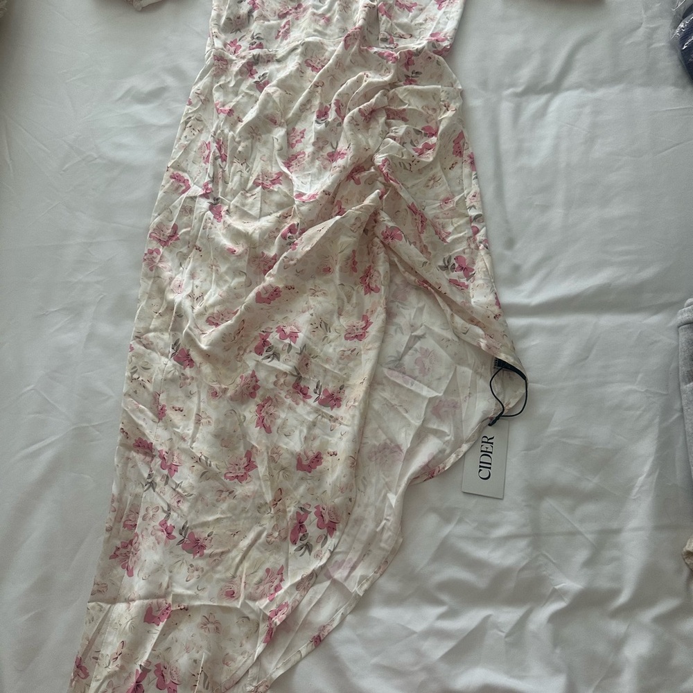 Cider Pink and Cream Floral Dress